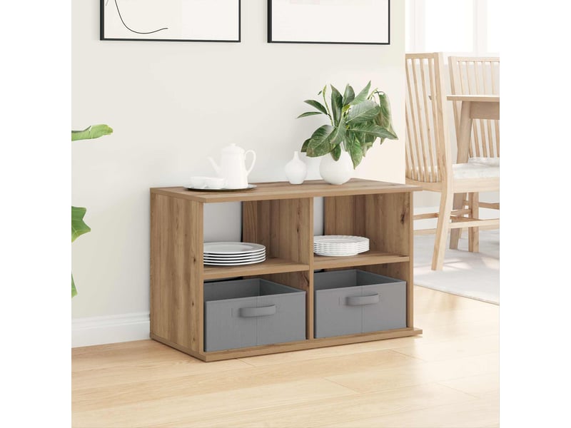  Support de télévision 79x40x48 cm chêne artisanal  - Conforama D