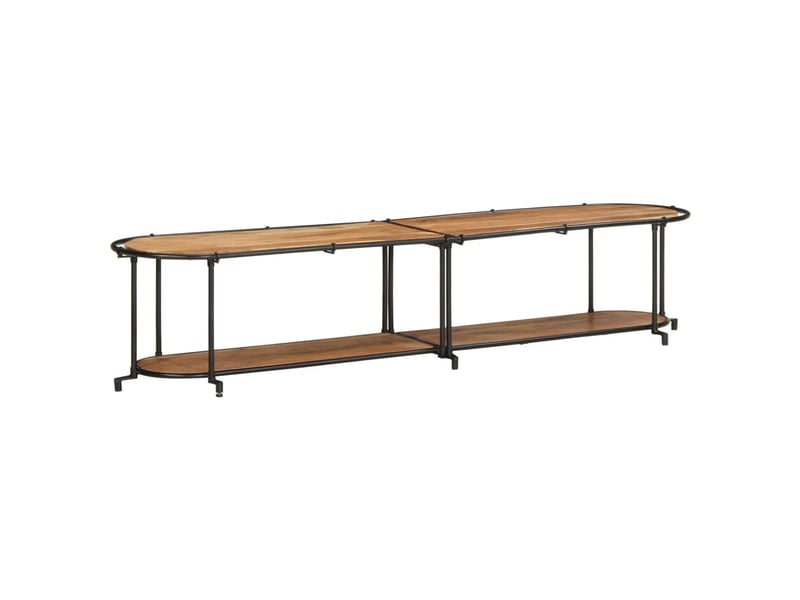  Meuble tv - banc tv - meuble de rangement 200x42x40 cm bois d'acacia massif  - Conforama C