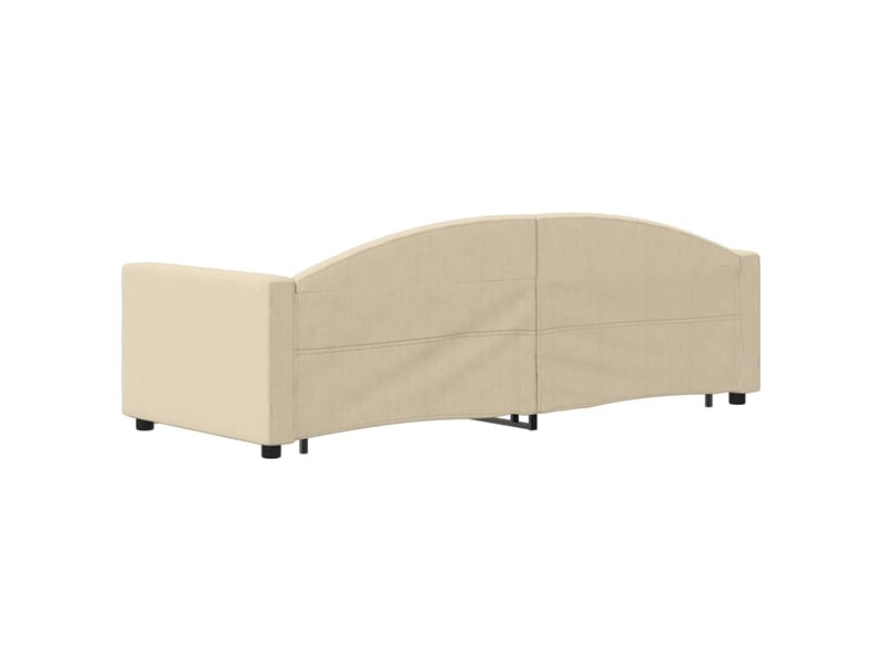 Lit simple- lit adulte - lit de jour avec gigogne sans matelas crème 80x200 cm - Conforama D