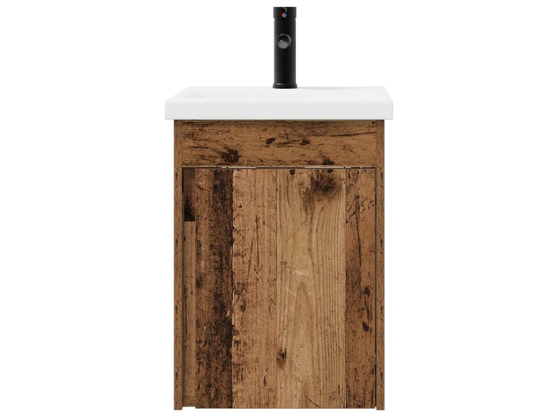  Meuble de rangement salle de bain avec robinet bois ancien shl7980  - Conforama E