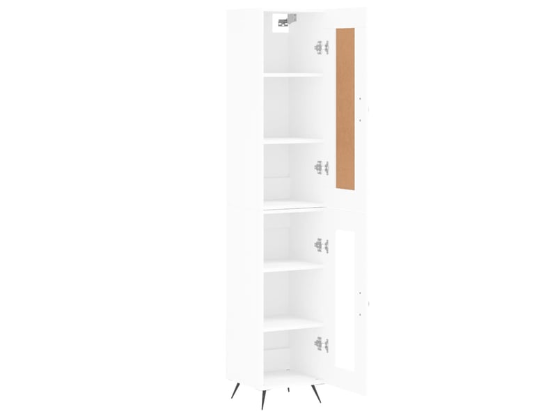  Buffet haut - bahut - meuble de rangement blanc 34,5x34x180 cm bois d'ingénierie  - Conforama D