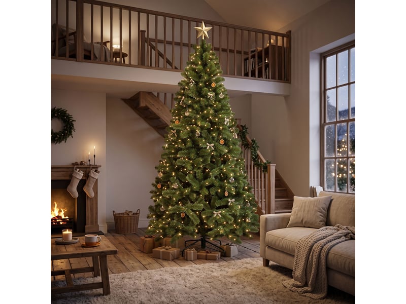 Sapin de noël artificiel springos®, sapin vert 300 cm - Conforama B