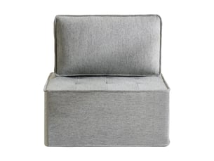 Fauteuil individuel avec pouf - canapé d’appoint compact pour chambre d’enfant et chambre d’amis