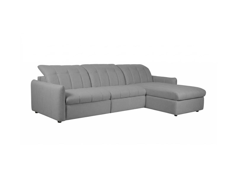 Canapé d'angle convertible roma avec relax électrique en tissu - gris foncé ROMA - Conforama E