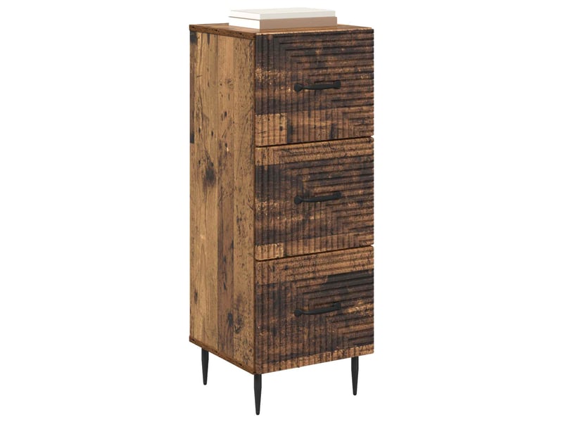  Armoire de rangement bureau, armoire à tiroirs bois ancien 33 x 34,5 x 89,5 cm  - Conforama C