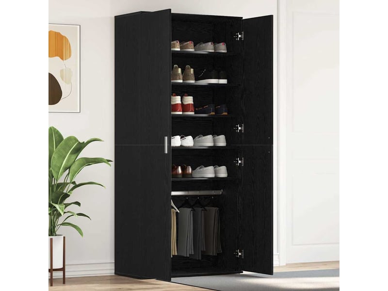 Meuble à chaussure, cabinet à chaussures 80x39x178 cm bois d'ingénierie shl9937 - Conforama B