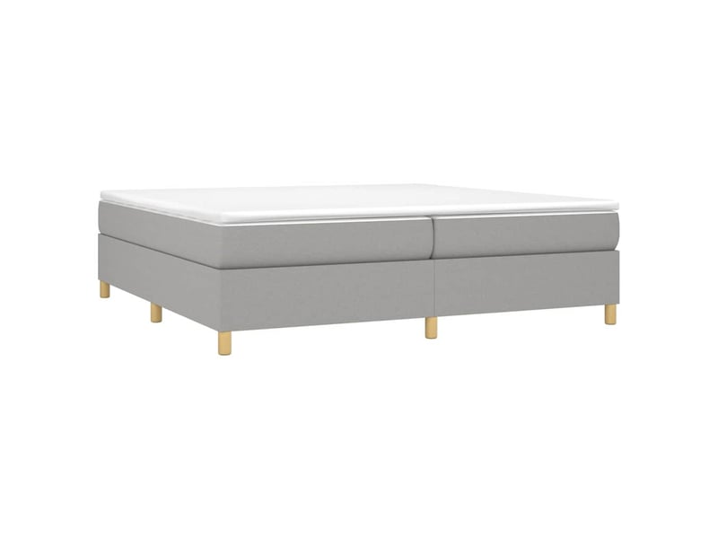  Lit double- lit adulte -  cadre de lit à lattes gris clair 200x200 cm tissu  - Conforama B