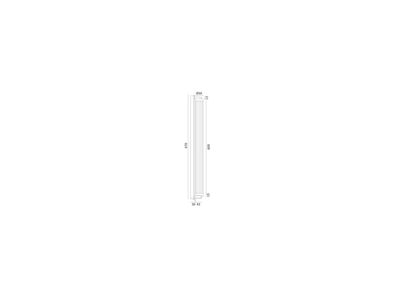  Argon hampton applique murale led intégrée hampton, finition titane brossé, 3000k  - Conforama E