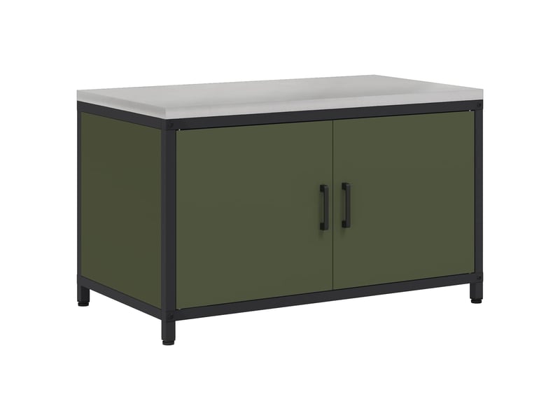  Meuble de rangement de cuisine hattem vert olive acier  - Conforama A