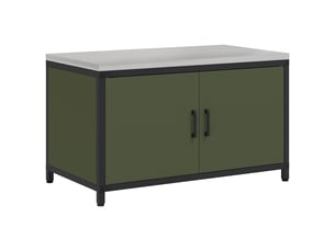 Meuble de rangement de cuisine hattem vert olive acier