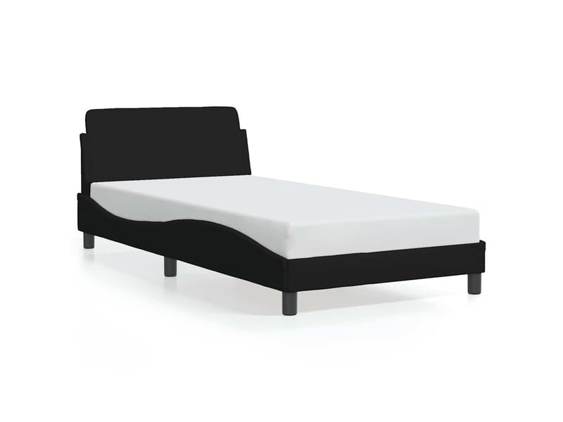  Lit simple- lit adulte -  cadre de lit dover noir 100x200 cm tissu  - Conforama A