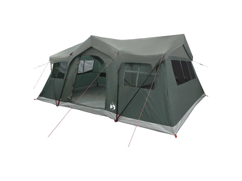  Tente de camping, tente familiale vert armée 10 personnes polyester et acier  - Conforama A