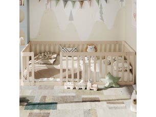 Lit simple 90x200 cm STILVORA coloris beige