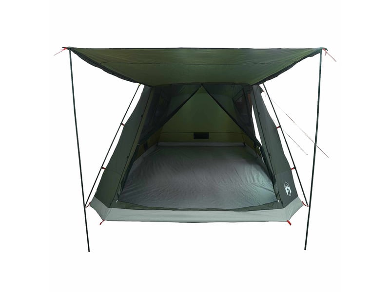 Tente de camping, tente cabane 8 personne vert armée polyester et acier shl76979 - Conforama D