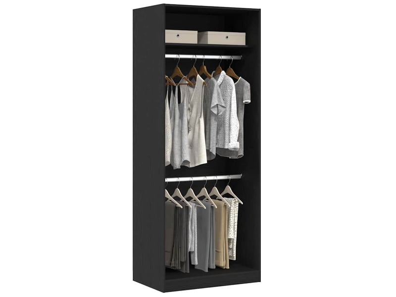  Armoire chambre, armoire de rangement chêne noir 80x50x200 cm bois d'ingénierie shl2960  - Conforama C