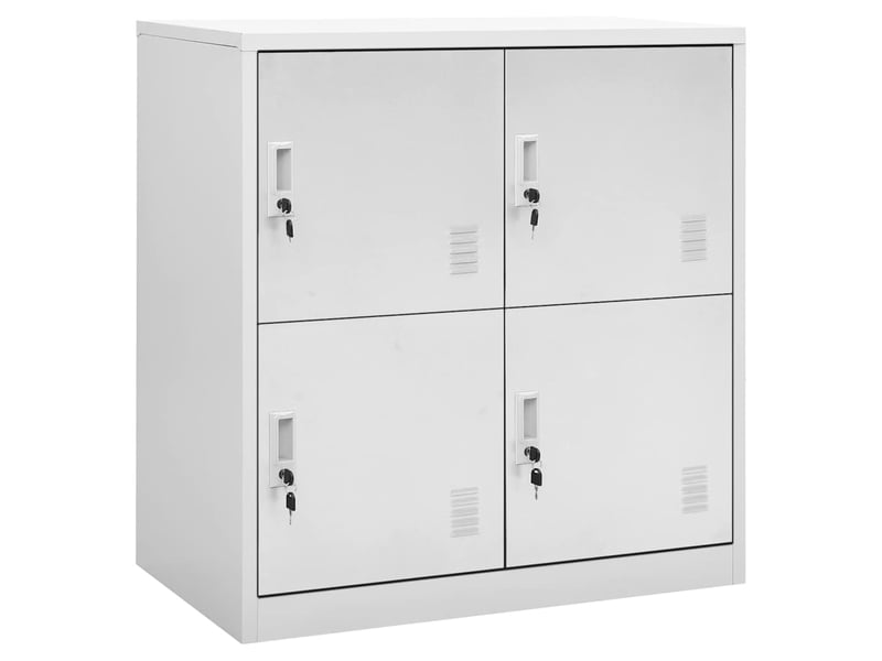  Armoire à casier, rangement de bureau gris clair 90x45x92,5 cm acier  - Conforama B