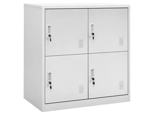 Armoire à casier, rangement de bureau gris clair 90x45x92,5 cm acier