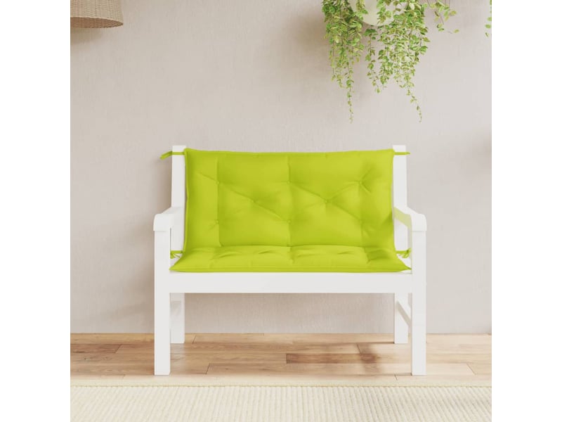  Lot de 2 coussins de banc de jardin, coussins d'assise vert vif tissu oxford cf58709  - Conforama B