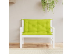 Lot de 2 coussins de banc de jardin, coussins d'assise vert vif tissu oxford cf58709