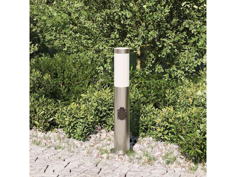  Borne lumineuse avec sortie 50 cm en acier inoxydable ip44 shl99158  - Conforama C