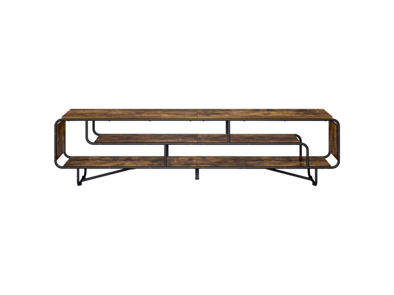  Meuble tv, banc tv 180x36x45 cm chêne fumé bois d'ingénierie  - Conforama C