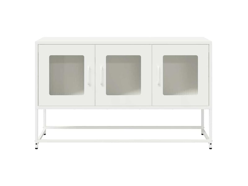  Meuble tv - banc tv - meuble de rangement blanc 100,5x39x60,5 cm acier laminé à froid  - Conforama E