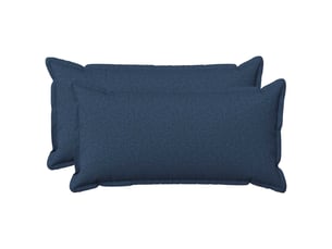 Lot de 2 coussins avec oreiller, coussins décoratifs houten bleu lin synthétique cf51132