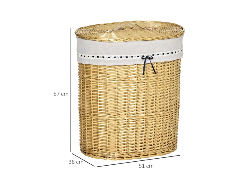  Panier à linge avec couvercle 100 l 51x38x57 cm evryae  - Conforama E
