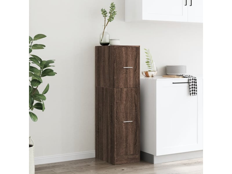 Armoire apothicaire chêne marron 30x41x118 cm bois d'ingénierie  - Conforama C