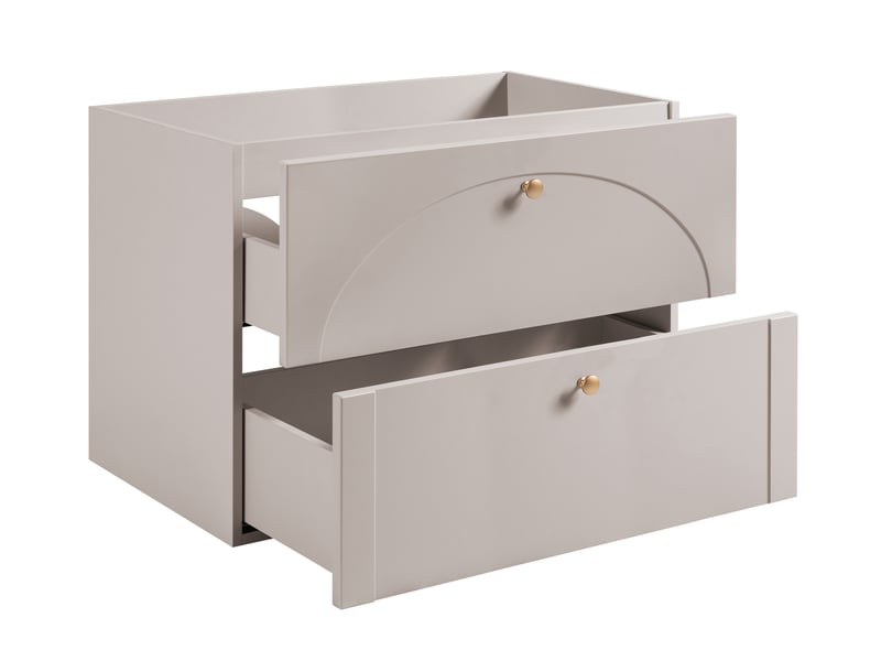  Meuble sous-vasque suspendu aura 160 cm avec plan blanc cachemire mat g  - Conforama E