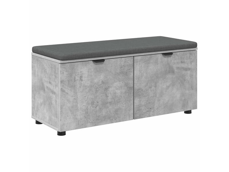  Banc d'entrée, banc interieur avec coussin gris béton 100x38x46 cm shl47068  - Conforama A