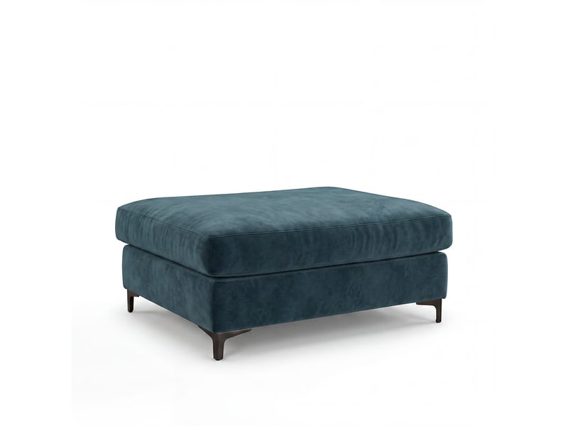Pouf fiesole en velours bleu pétrole 3CA52.PI.0P.24 - Conforama D