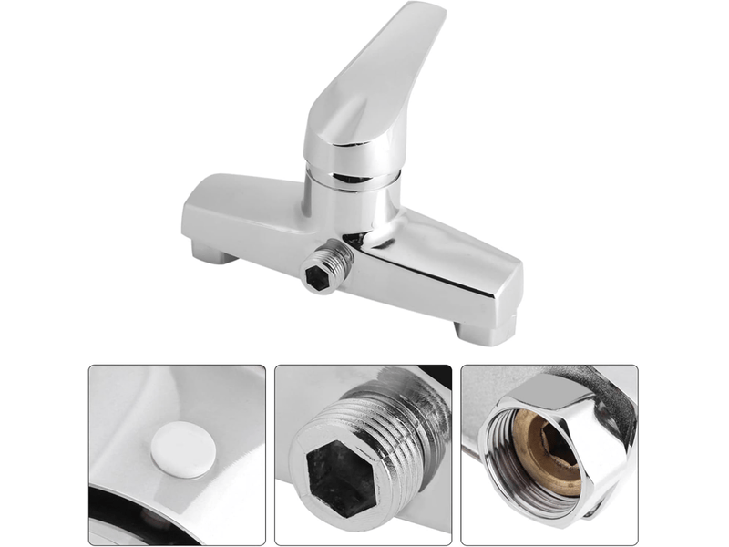  Robinet mitigeur mural pour baignoire et douche, avec interrupteur pour eau chaude et froide.  - Conforama C