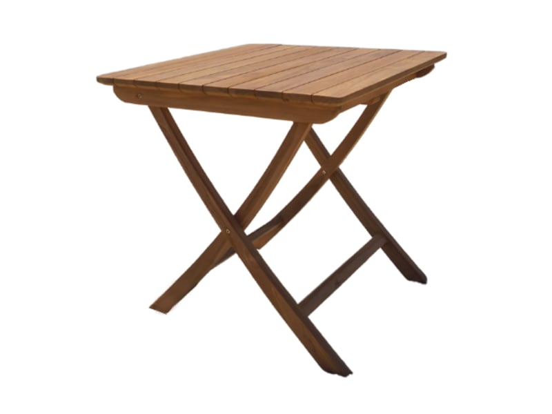  Table de jardin carrée 70x75 cm en teck naturel  - Conforama A