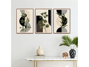 Lot de 3 impressions d'art mural – toiles décoratives – affiches botaniques abstraites – 40 x 60 cm (sans cadre) – style bohème
