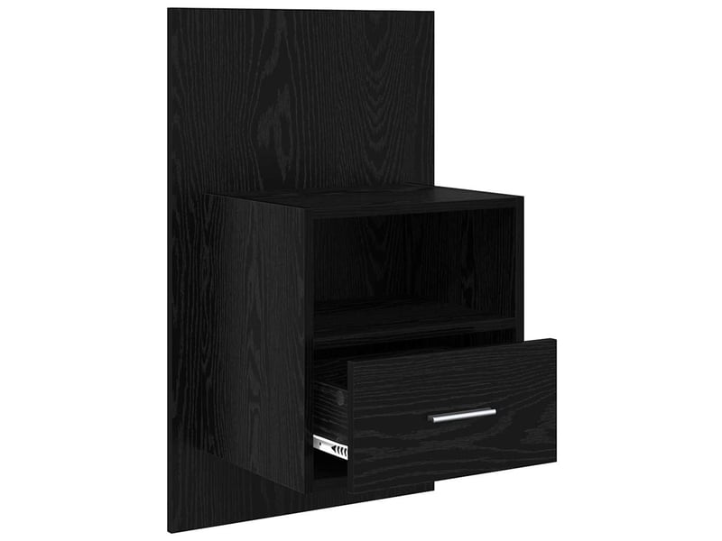  Table de chevet - cabinet de chevet - table de nuit 2 pc chêne noir 50 x 32,5 x 80cm  - Conforama D