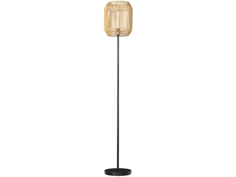  Lampadaire sur pied salon abat-jour en corde de papier design naturel base e27 max. 40w - ø 26 x 164h cm  - Conforama A