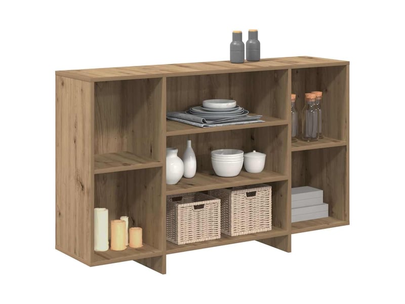  Buffet - bahut - meuble de rangement chêne artisanal 120 x 30 x 75 cm bois d'ingénierie  - Conforama C