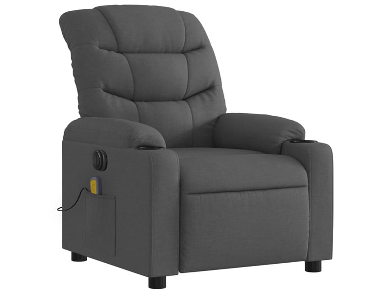 Fauteuil inclinable de massage électrique, fauteuil relax gris foncé tissu shl44183  - Conforama D