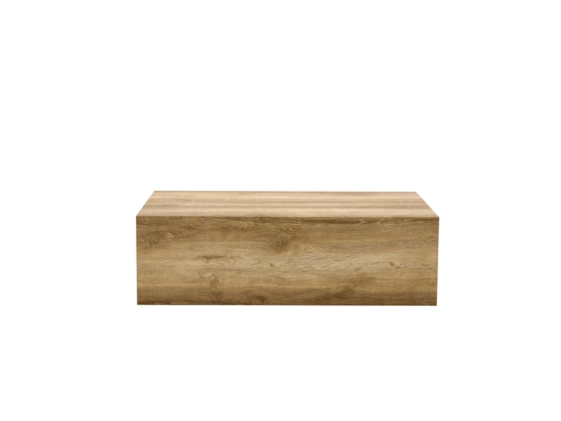  Table basse rectangulaire effet bois clair, mdf, 90 × 50 × 30 cm, sans montage, pieds antidérapants  - Conforama A
