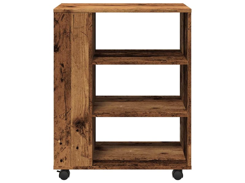  Armoire de rangement, armoire à roulettes vieux bois 60x35x75 cm bois d'ingénierie  - Conforama E