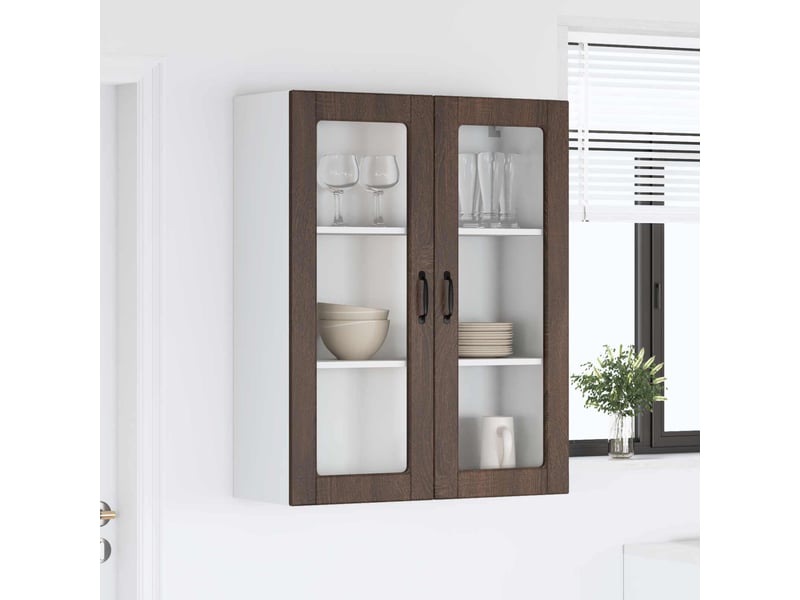  Meuble mural de cuisine | armoire de cuisine chêne brun 80x31x100cm shl9632  - Conforama D