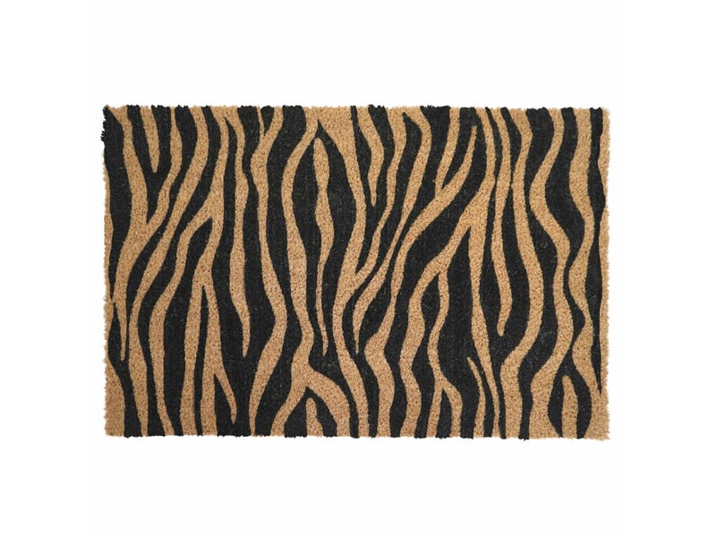  Paillasson en coco zèbre okapi 40x60cm noir  - Conforama A