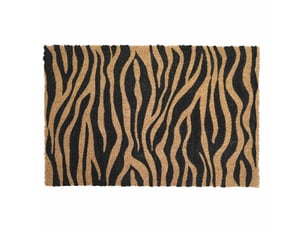 Paillasson en coco zèbre okapi 40x60cm noir