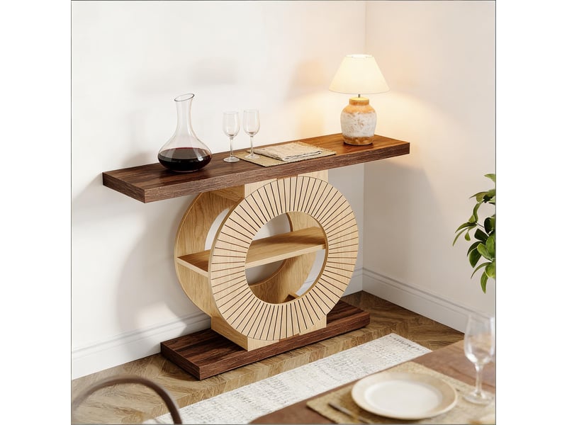  Console d'entrée en bois marron 100x29,5x79,5 cm  - Conforama B