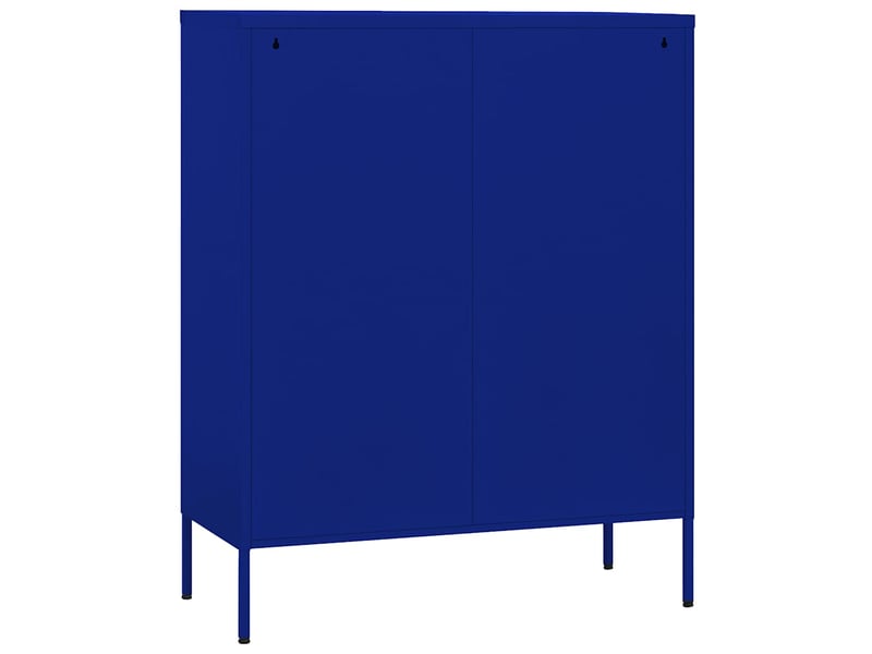  Armoire de rangement, rangement bureau bleu marine 80x35x101,5 cm acier shl3213  - Conforama E