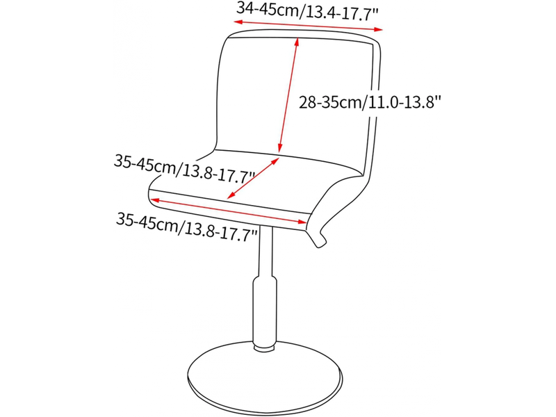  Housses élastiques pour tabourets de bar, lot de 2 housses pour chaises de salle à manger, housses de tabourets de bar unies, noires XLH-ZLS-009215ZLS - Conforama B