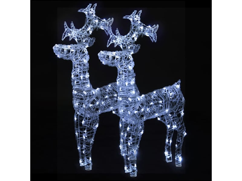  Décorations de noël de renne 2 pcs 60x16x100 cm acrylique  - Conforama A