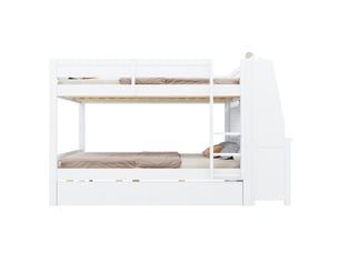 Lit superposé 140x200 cm <strong>MODENVIE</strong>  <strong></strong> coloris blanc