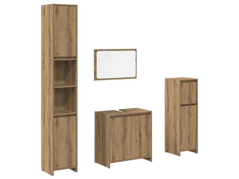 Ensemble de meubles salle de bain 4 pcs bois d'ingénierie cf63965 - Conforama A